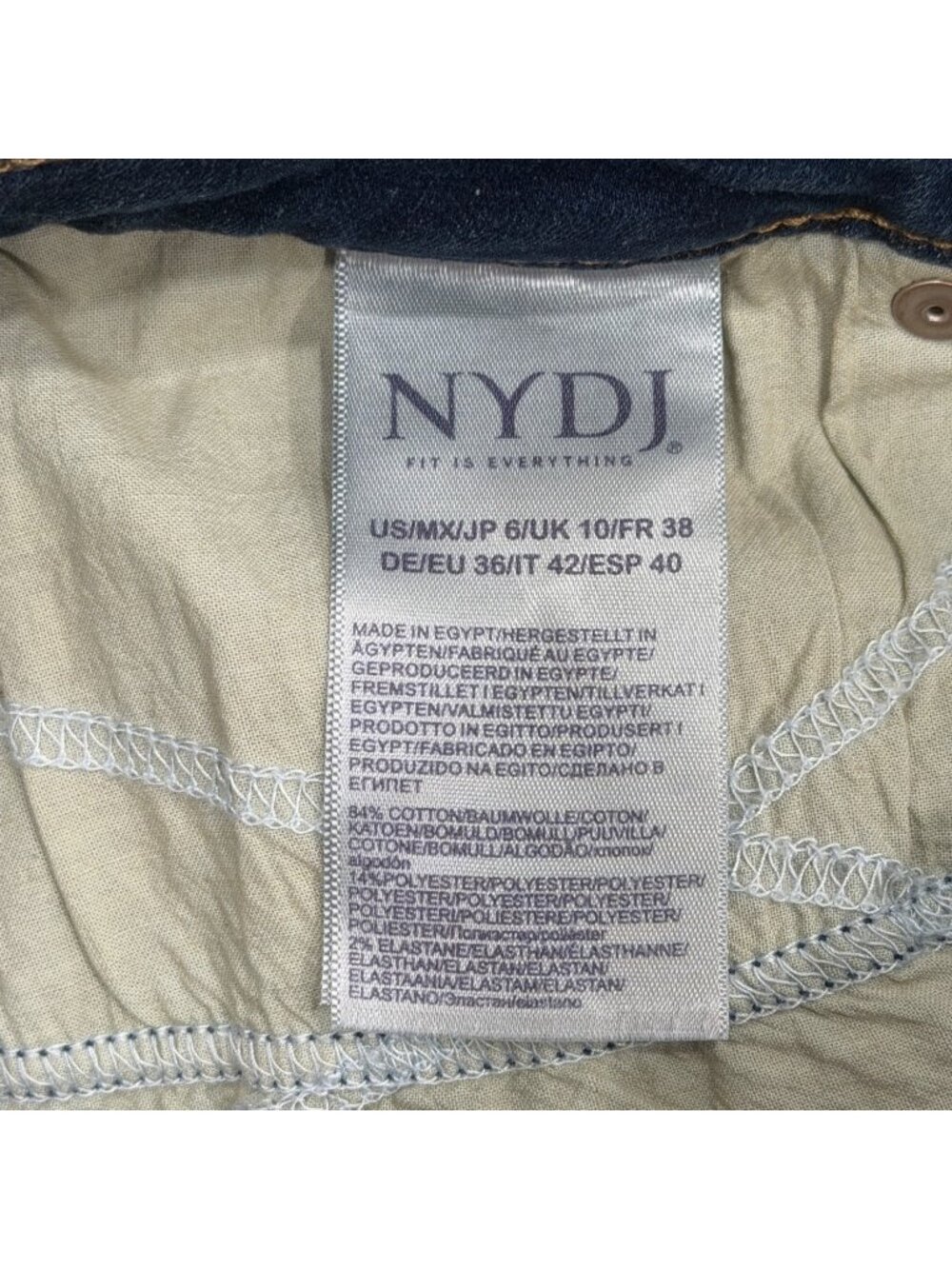 NYDJ Womens Size 6 Marilyn Straight Jeans Blue Denim NEW with Tags - Picture 8 of 9